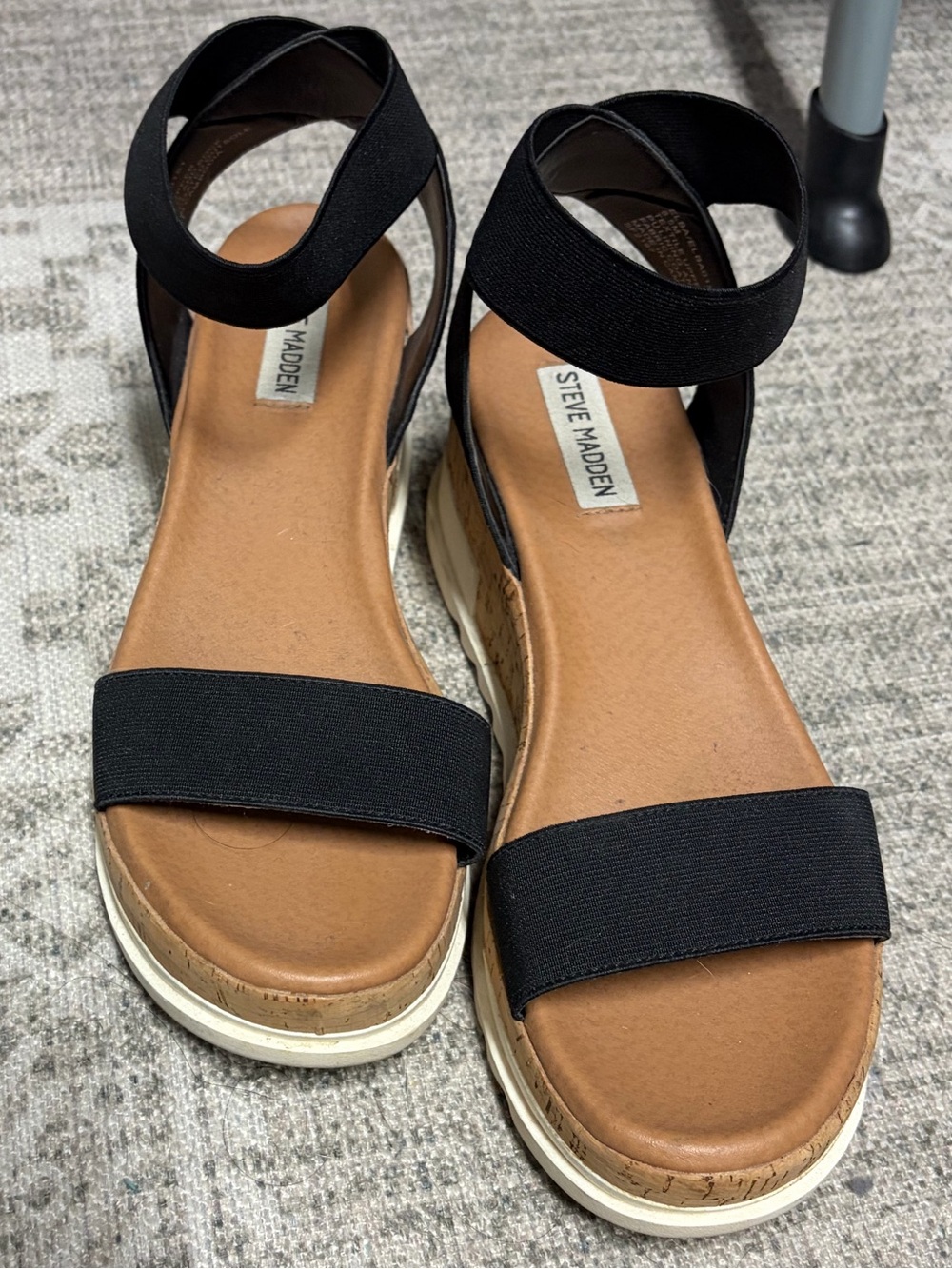 Steve Madden Platform Sandals with Black Ankle Strap